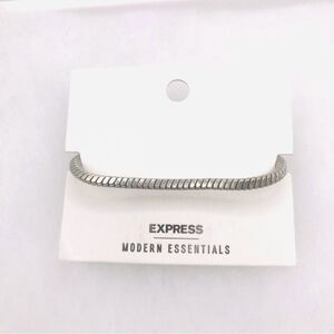 Express Silver Round Snake Chain Bracelet